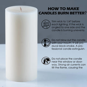Wedding centerpieces glow softly with MOSROAD ivory pillar candles.