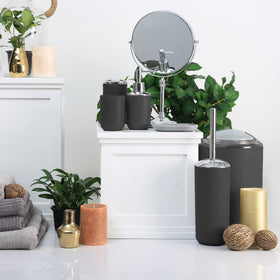 Moss & Stone hotel-inspired look elevates baths with clean organization.