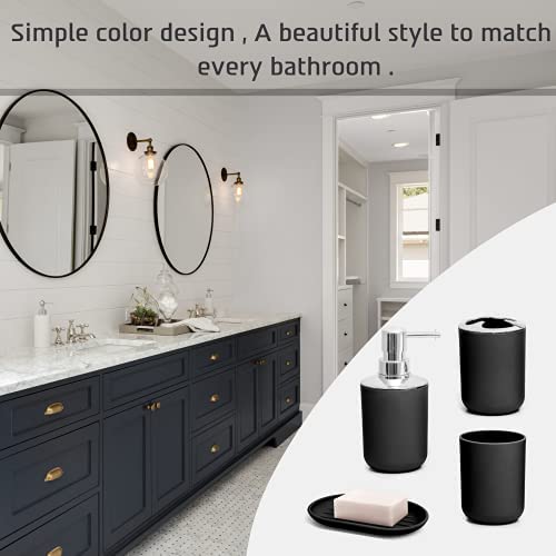 Moss & Stone matte black finish suits contemporary bathroom styles.