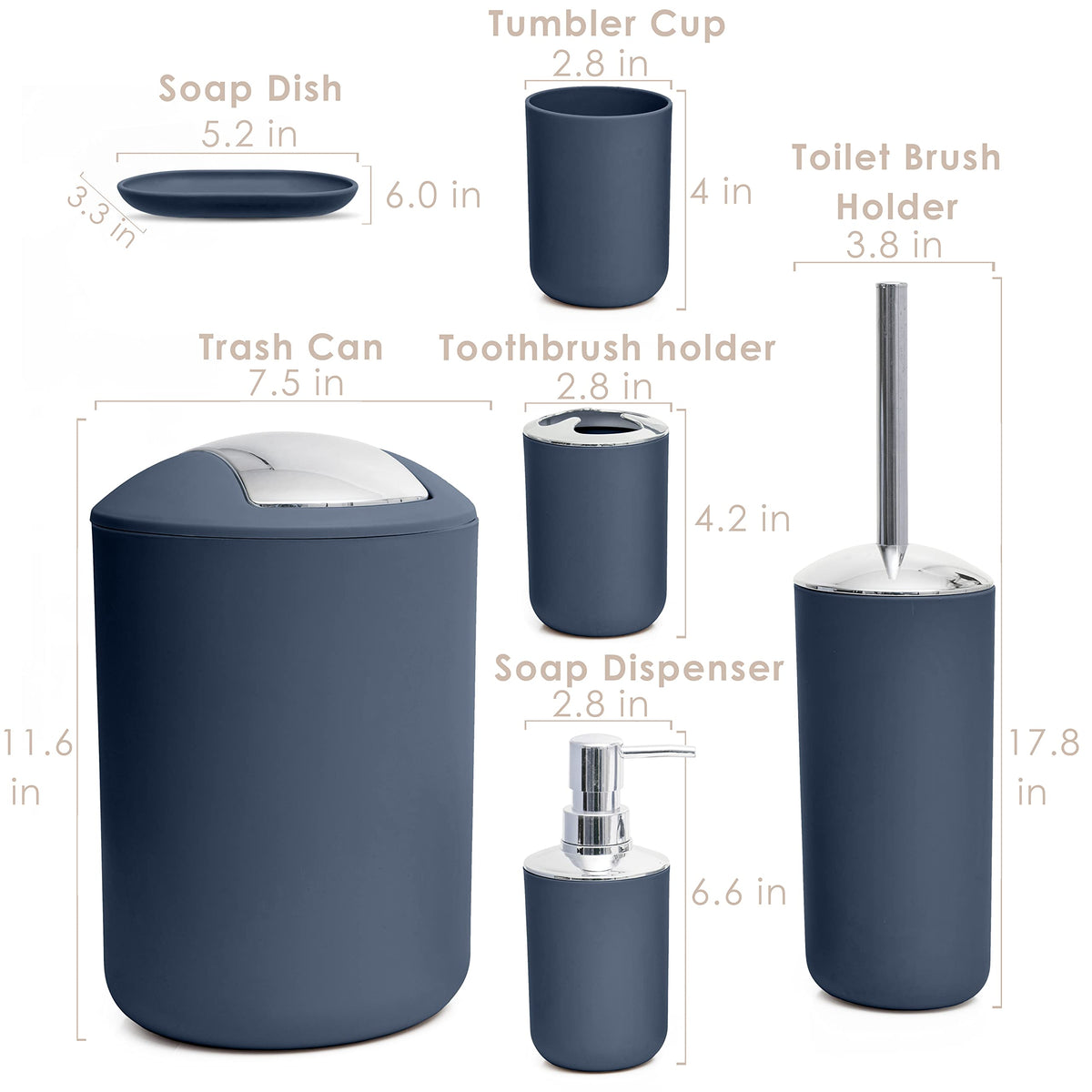 Moss & Stone mouthwash cup with blue finish for tidy routines.