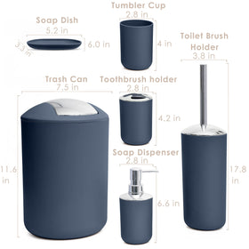 Moss & Stone mouthwash cup with blue finish for tidy routines.