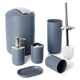 Moss & Stone toothbrush holder in blue gloss for organized counter space.