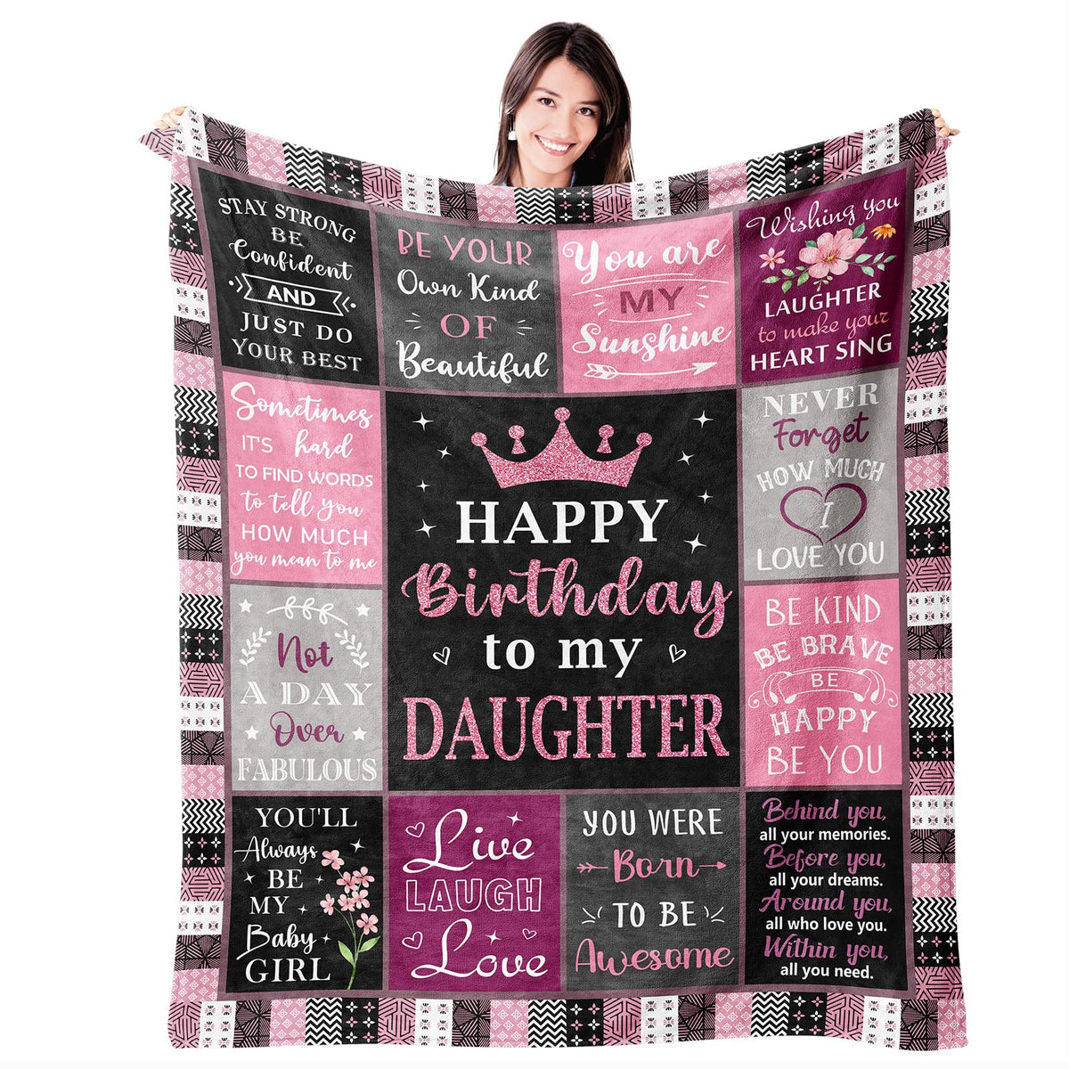Mosslink daughter blanket full view showing cozy warmth for movie nights