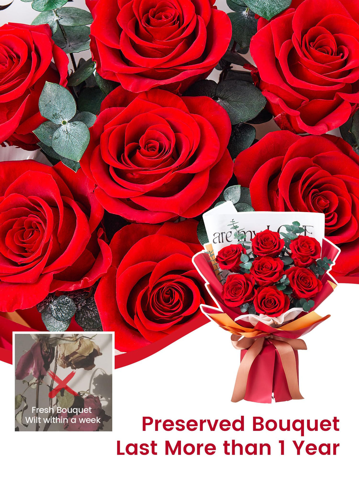 Mosstory handmade-rose-bouquet-detail showcasing artisan craftsmanship.