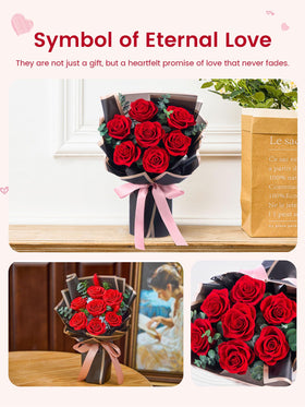 Mosstory maintenance-free roses requiring no water or sunlight