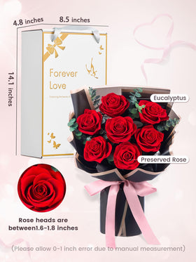 Mosstory red preserved roses gift box ready for gifting