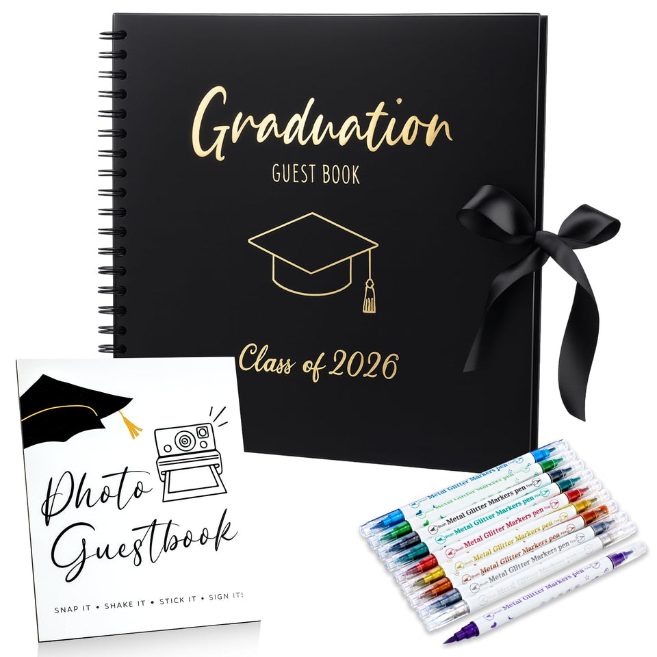 MotiMind graduation guest book 12-inch cover for keepsake messages
