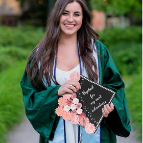 MotiMind decorative parts enable limitless graduation cap customization options.