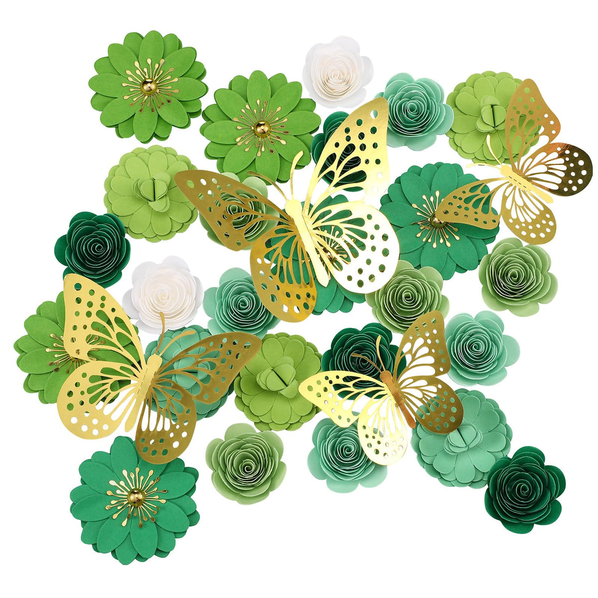MotiMind green 5 cm rose heads add a bold cap accent.