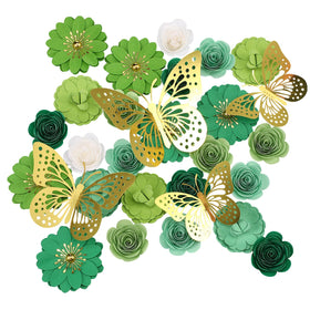 MotiMind green 5 cm rose heads add a bold cap accent.