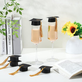 MotiMind color-mix caps provide versatile graduation decor for parties.