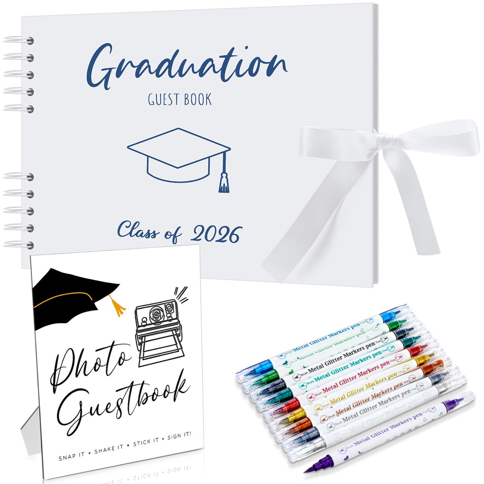 MotiMind graduation guest book wrap closure keeps messages organized during Class of 2026 celebration.