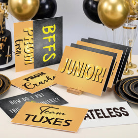 Motiskyy double-sided prom prop with 24 text styles adds versatility to photos.