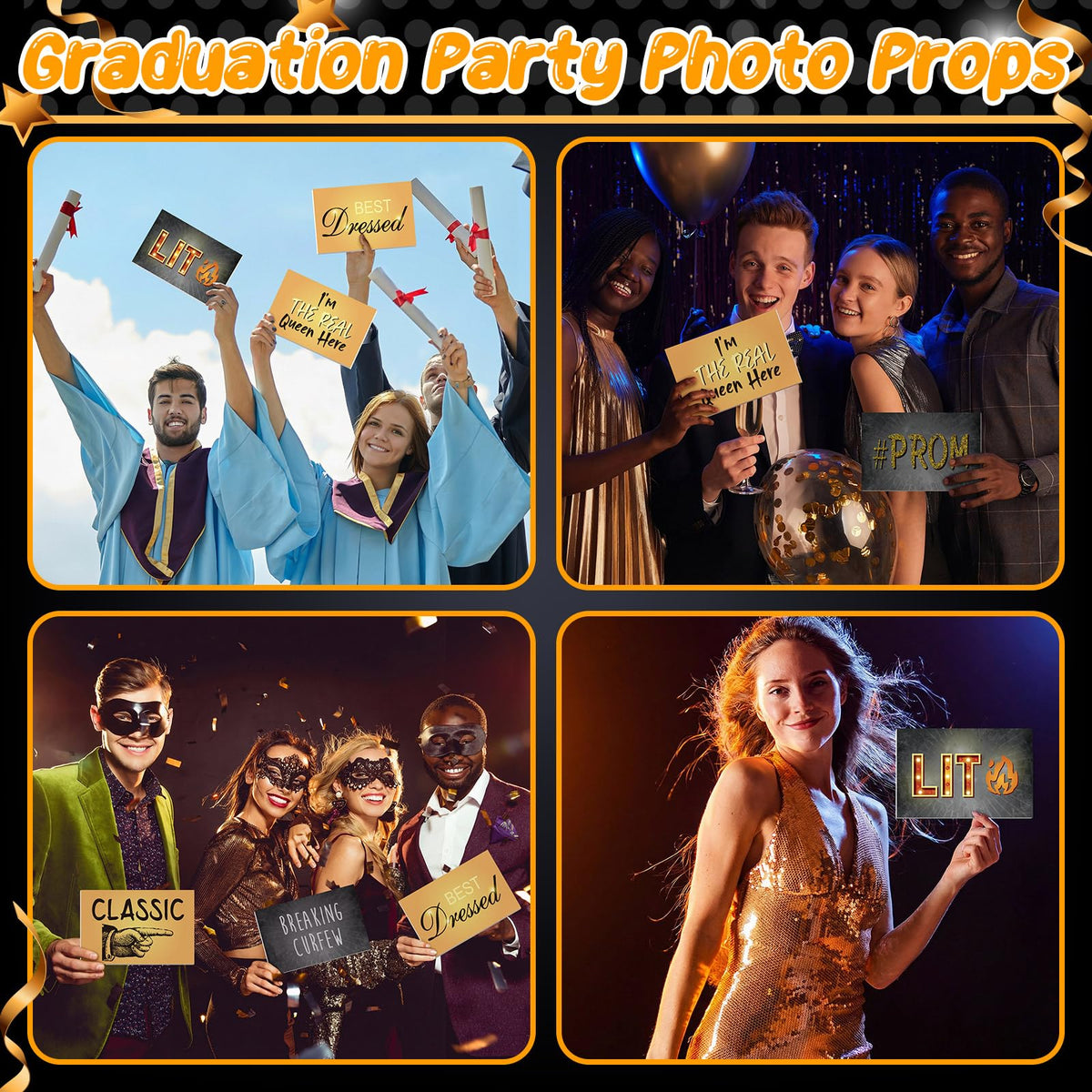 Motiskyy waterproof prom props endure celebrations without fading.