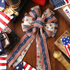 Moucuny independence day decor bow ideal for wreaths and arches.