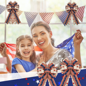 Moucuny outdoor indoor burlap bow designed for versatile display.