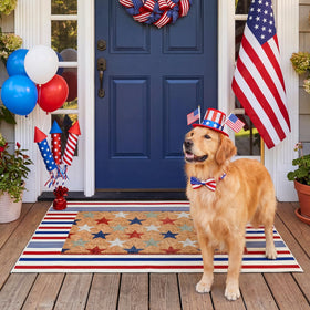 Moucuny star-pattern doormat offers non-slip underfoot safety