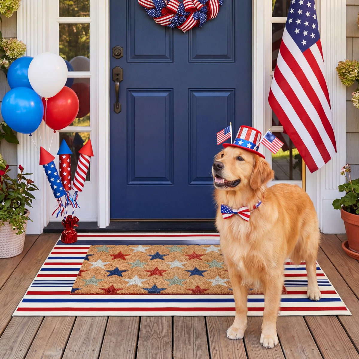 Moucuny star-pattern doormat offers non-slip underfoot safety