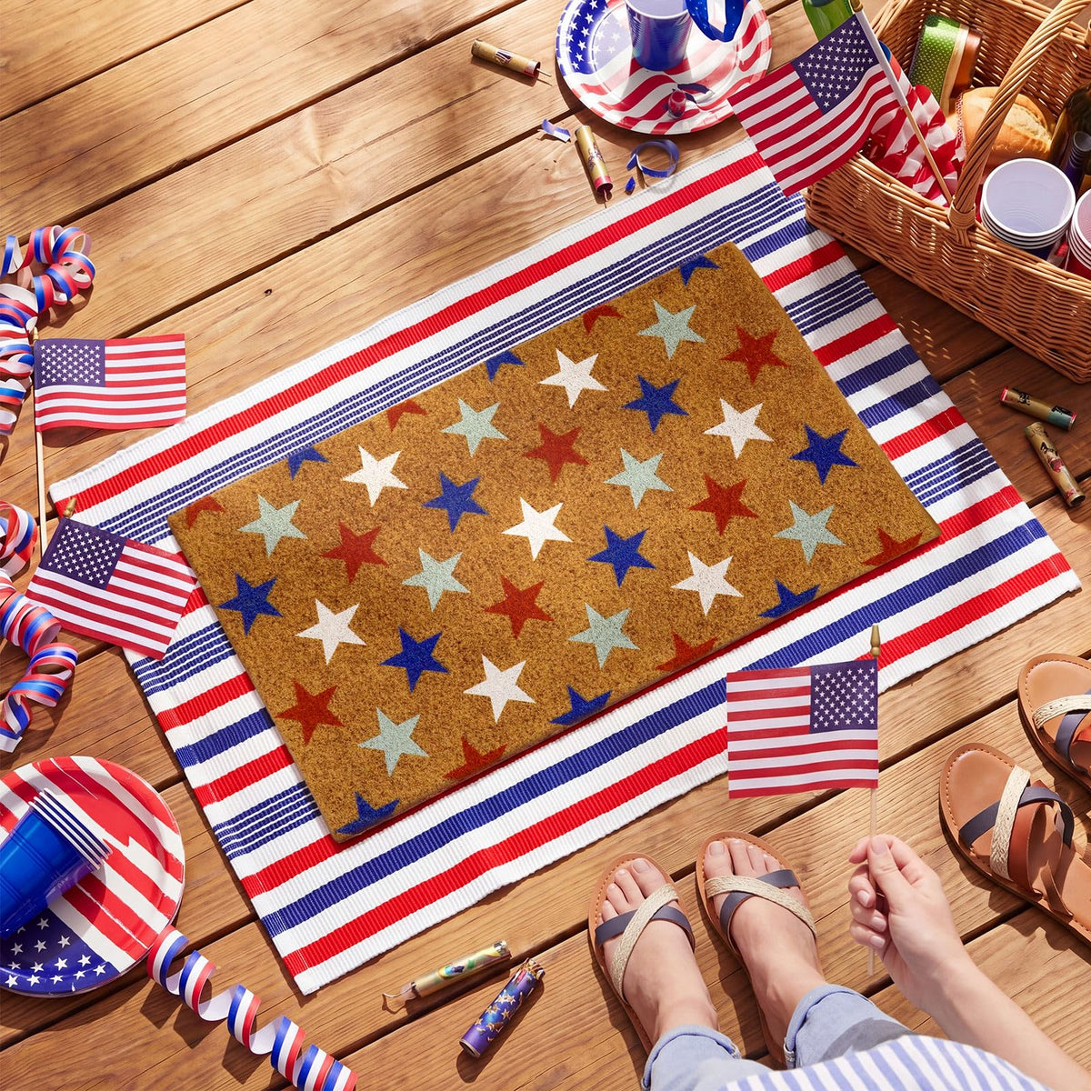 Moucuny welcome mat for outside use as a seasonal gift
