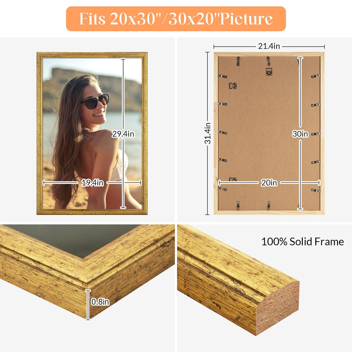 MOUDAMION clear plexiglass front protects memories from dust and scratches.