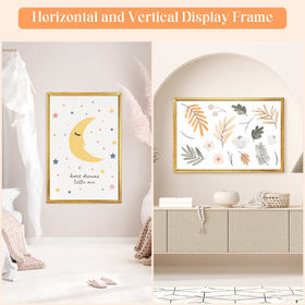 MOUDAMION 24x36 vertical display frame in gold wood