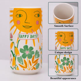 MOUGIGI durable ceramic vase with easy-clean glaze for lasting decor