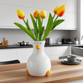 MOUGIGI handcrafted vase kiln-fired to 1220 degrees, showcasing durability.