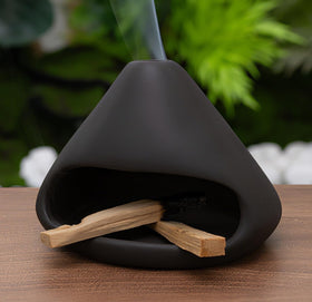 MOUGIGI Palo Santo Holder with smoke-dance chimney for calming aromatherapy sessions.