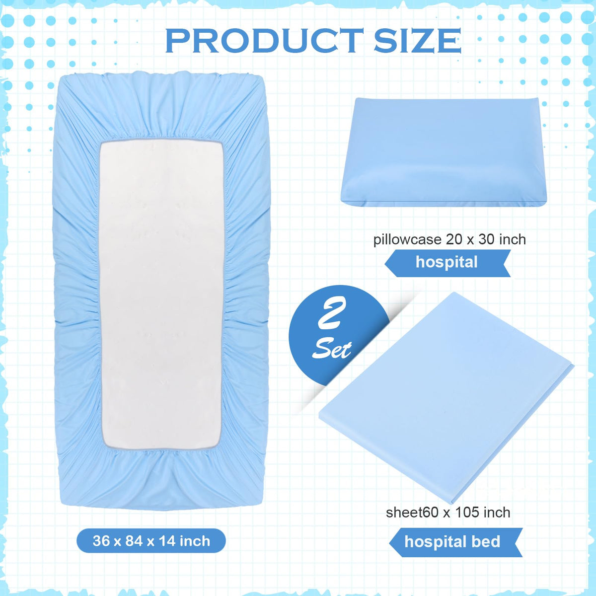 Moukeren fitted sheet 36x84x14 with elastic edge keeping the mattress in place