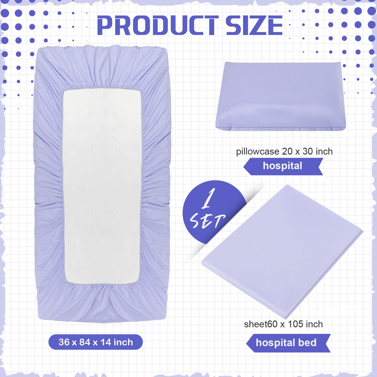 Moukeren lavender fitted sheet with deep pocket fits 36x84x14 inches for a secure stay