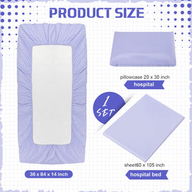 Moukeren lavender fitted sheet with deep pocket fits 36x84x14 inches for a secure stay