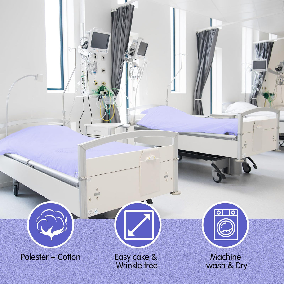 Moukeren hospital sheet sized 60x105 inches for ample coverage
