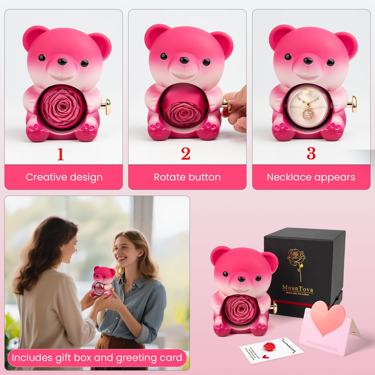 Mountova heart-shaped card adds a personal message to this gift