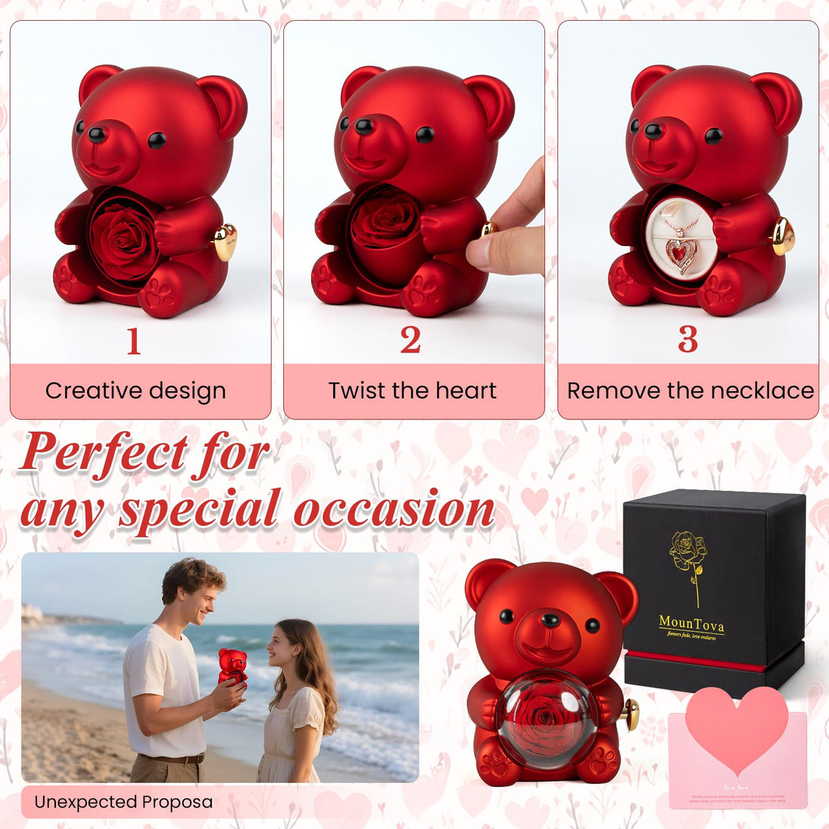 Mountova I love you engraved heart necklace adds a personal touch