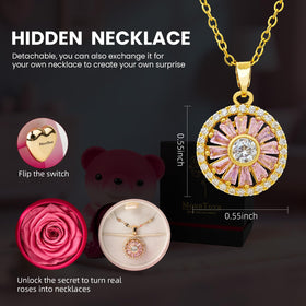 Mountova pink crystal necklace highlights a thoughtful keepsake for her