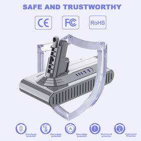 Mounzuikue V10 battery with built-in smart chip for protection and reliable performance.