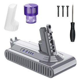 Mounzuikue Dyson V10 battery 10000mAh for longer runtime.
