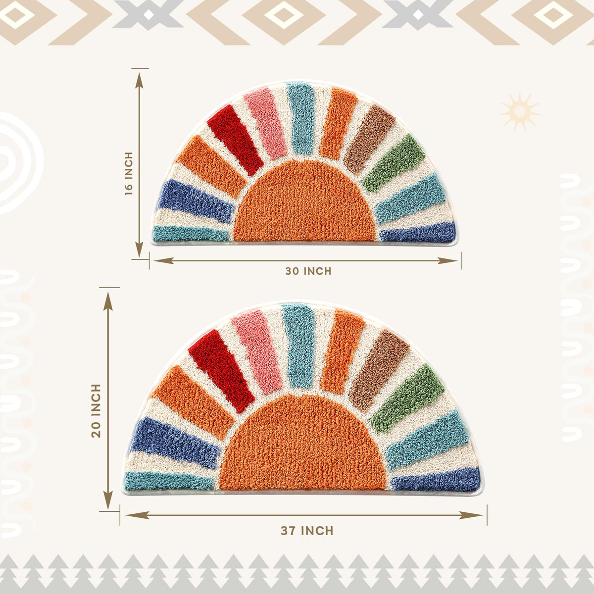 Moutina absorbent bath mat dries moisture quickly to reduce puddles.