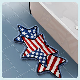 Moutina 4th of July rug dries floors and helps protect against puddles