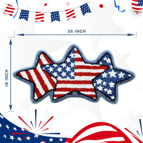 Moutina flag rug fits bathrooms, sinks, and entryways as a stylish accent