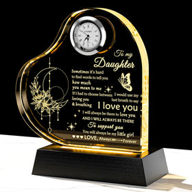 Movdyka glass heart keepsake with laser engraving for a meaningful daughter gift