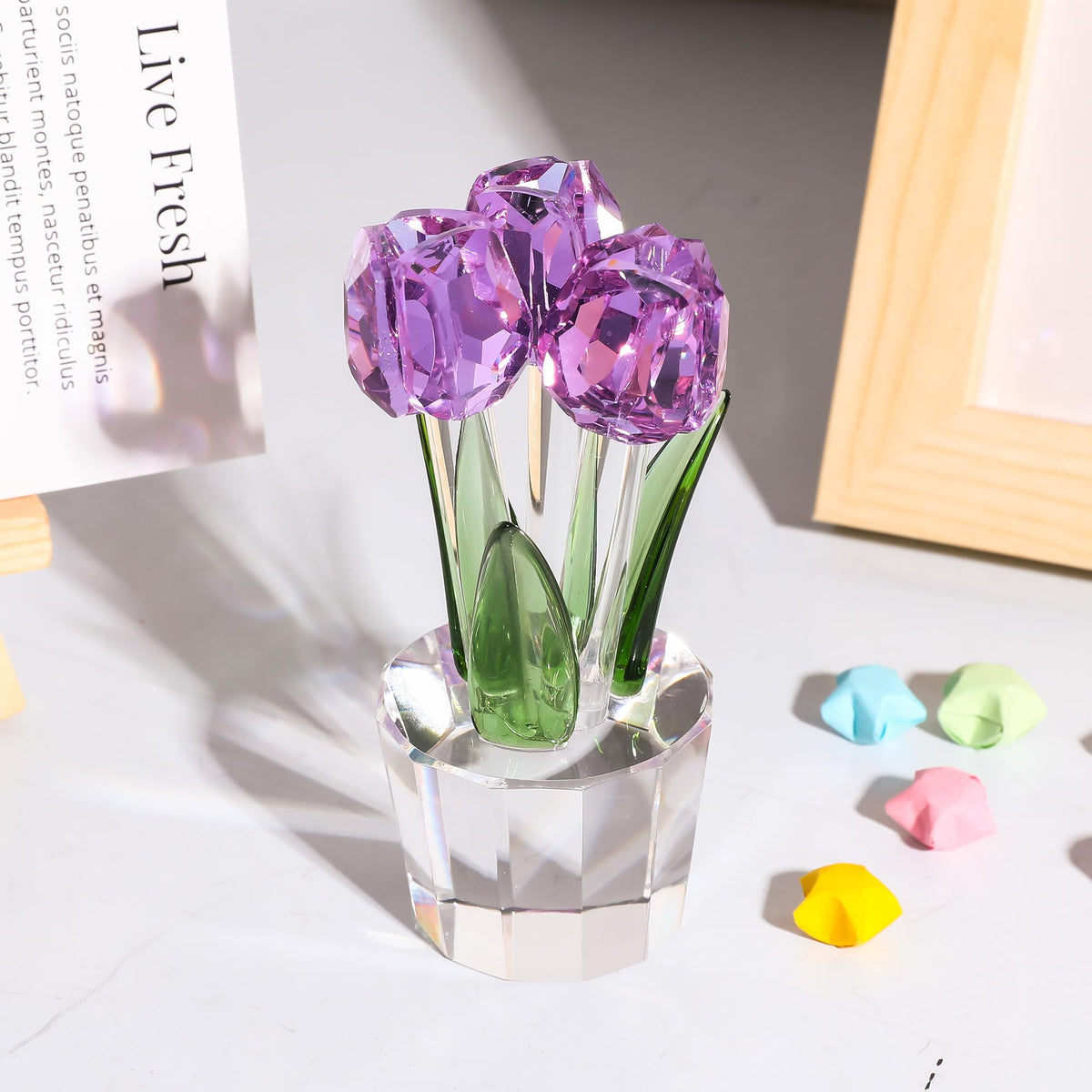 Movdyka crystal tulip handmade detail showcases craftsmanship