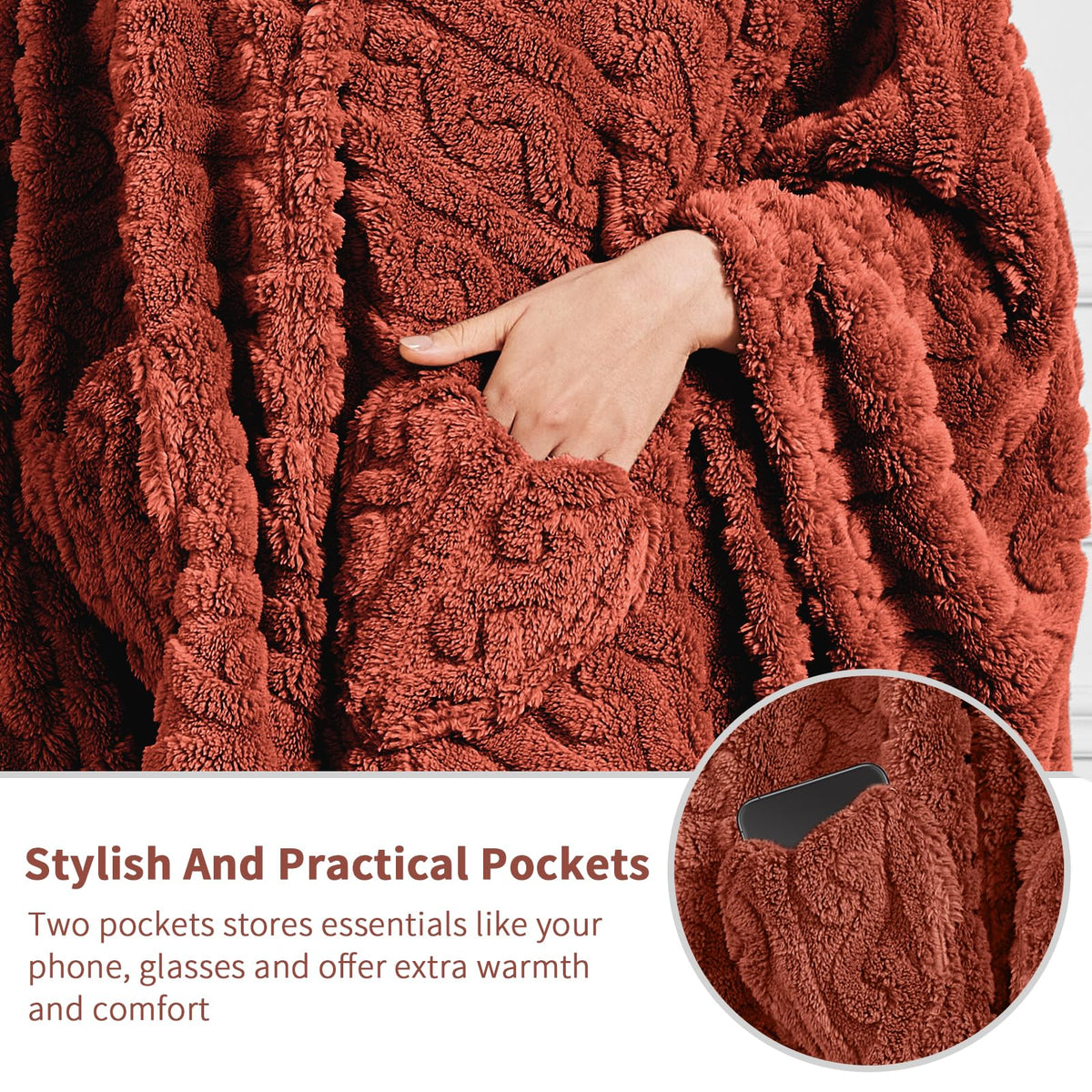Mowkim cozy sherpa fleece ideal for TV nights and relaxing at home