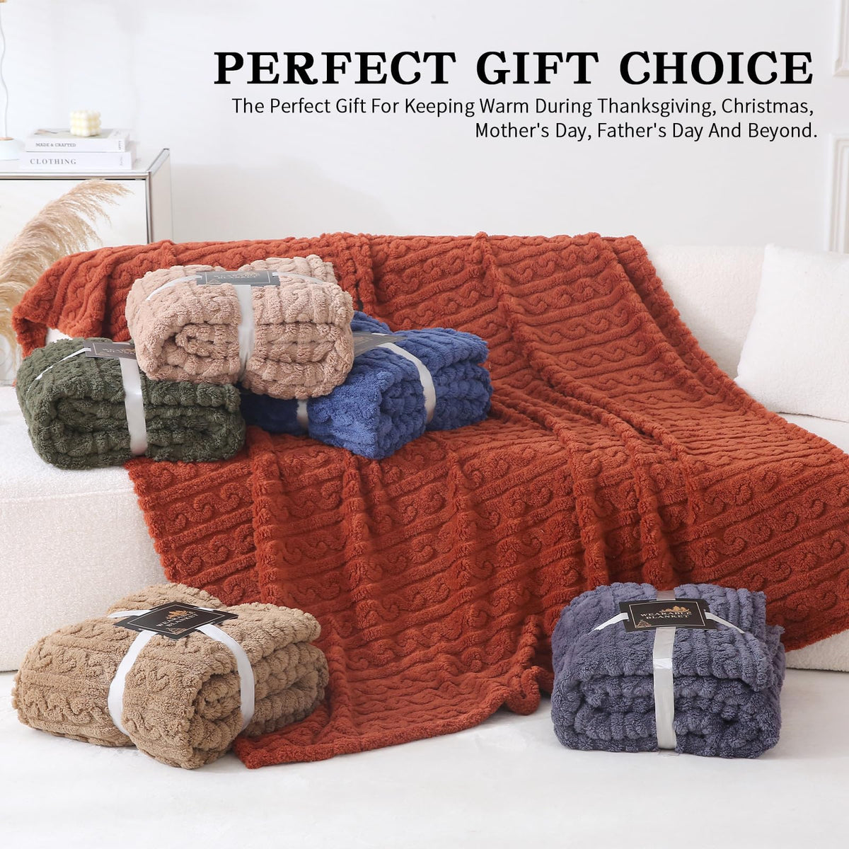 Mowkim gift-ready wearable blanket shawl for holidays and birthdays.
