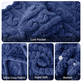 Mowkim machine-washable wearable blanket offering easy care.