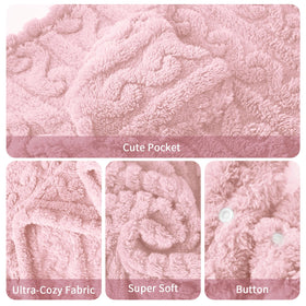 Mowkim pink sherpa in living room for TV-watching comfort