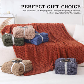 Mowkim rust shade wearable blanket complements home decor and lounge spaces