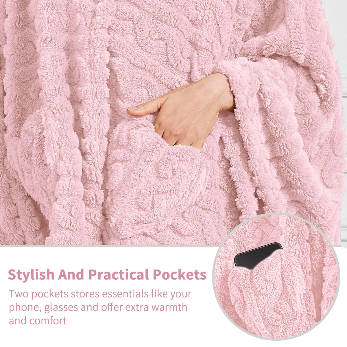 Mowkim sherpa close-up pink shows ultra-soft texture and cozy feel