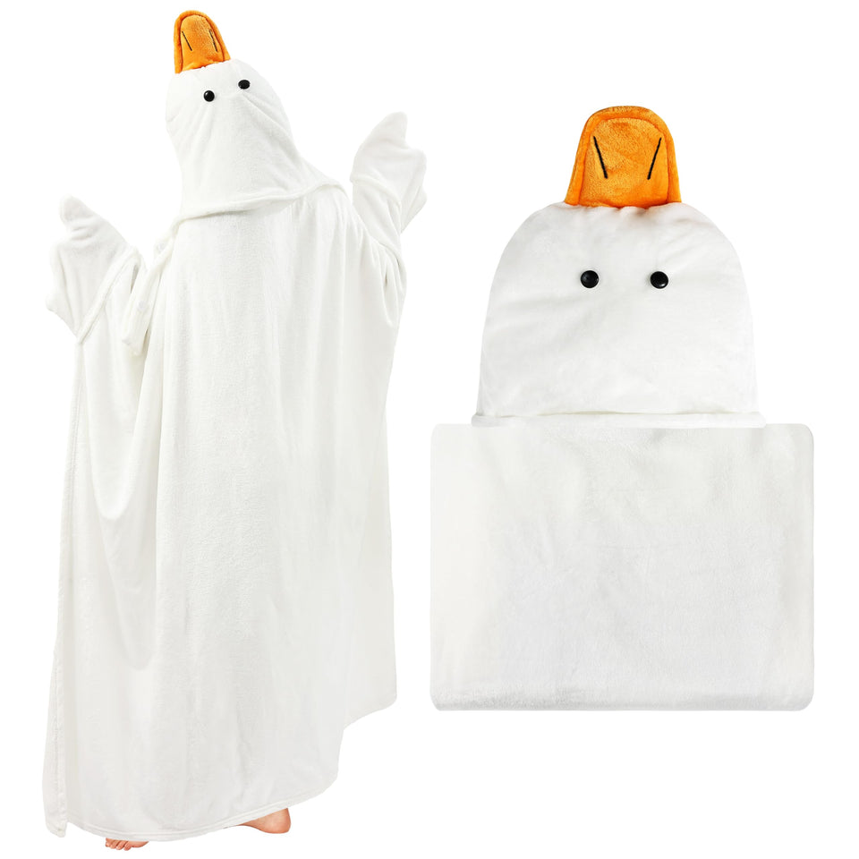 Moyel Goose Gifts hoodie blanket front view, cozy wearable warmth.