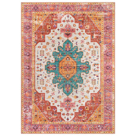 Placed under furniture in entryways, this rug anchors décor